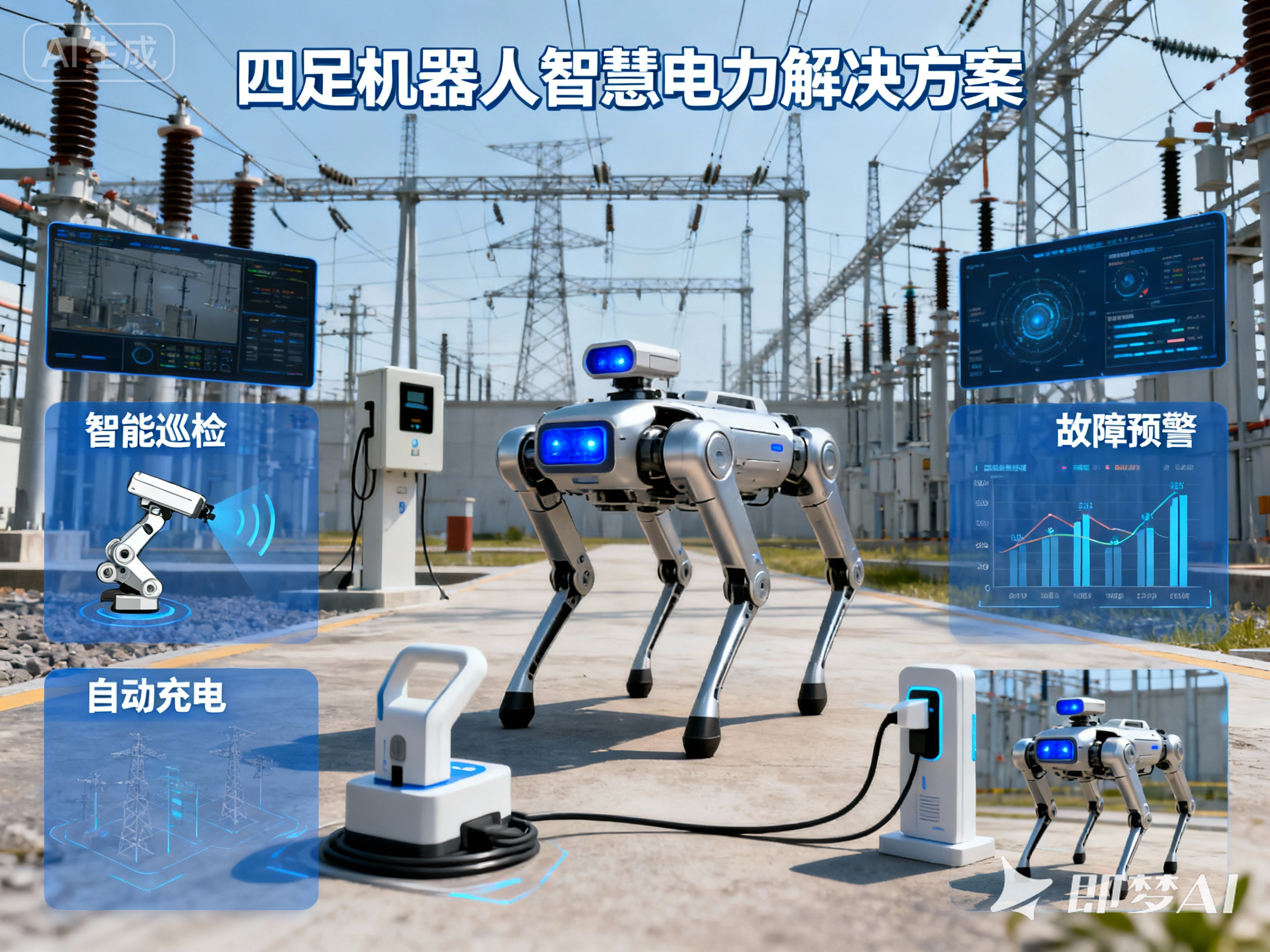 四足机器人智慧电力解决方案